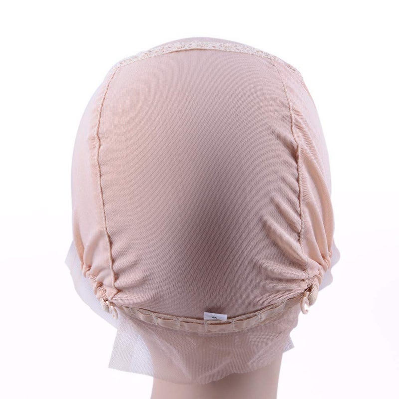 yantaisiyu Lace Front Wig Cap for Making Wigs with Adjustable Strap Glueless Weaving Wig Caps Swiss Lace Hairnet (Blonde M 54 cm) - Image 4